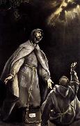 GRECO, El St Francis-s Vision of the Flaming Torch china oil painting reproduction